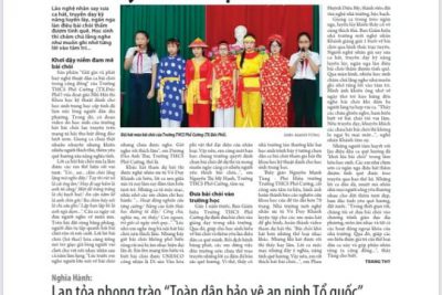 Báo Quảng Ngãi đăng thông tin nghệ thuật bài chòi vào trường THCS Phổ Cường